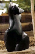 Black Female Figure Steatite h. 70cm Private Collection