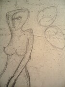 Figure study. 1982. charcoal on paper.  22" x 30"