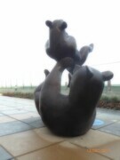 "Bear Suite #1, Cinnamon Bears". 2017. Fabricated Bronze, 1.5M.,Vancouver Children's Hospital.