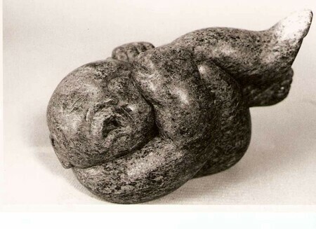 Late at Night  Soapstone h. 12 cm