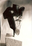 Male Torso. Serpentine,limestone. 80 cm. 1996. Private collection.